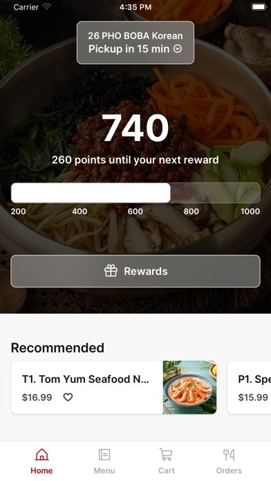 26 PHO BOBA Korean iPhone screenshot 1 - Food & Drink app