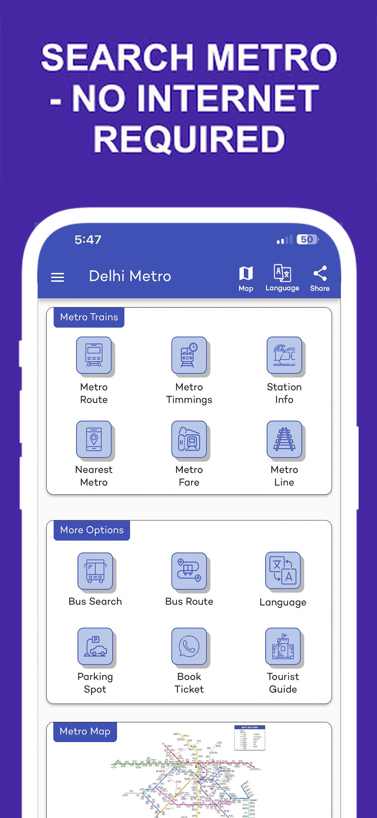 Delhi Metro Route Map and Fare