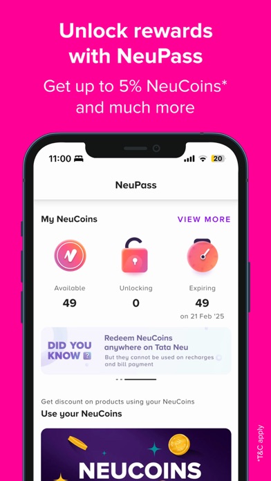 Tata Neu:Shop, Travel, Finance Screenshot