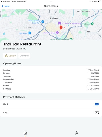Thai Jaa Takeaway iPad screenshot