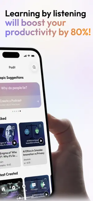 AI Study Helper – Podit iPhone screenshot 2