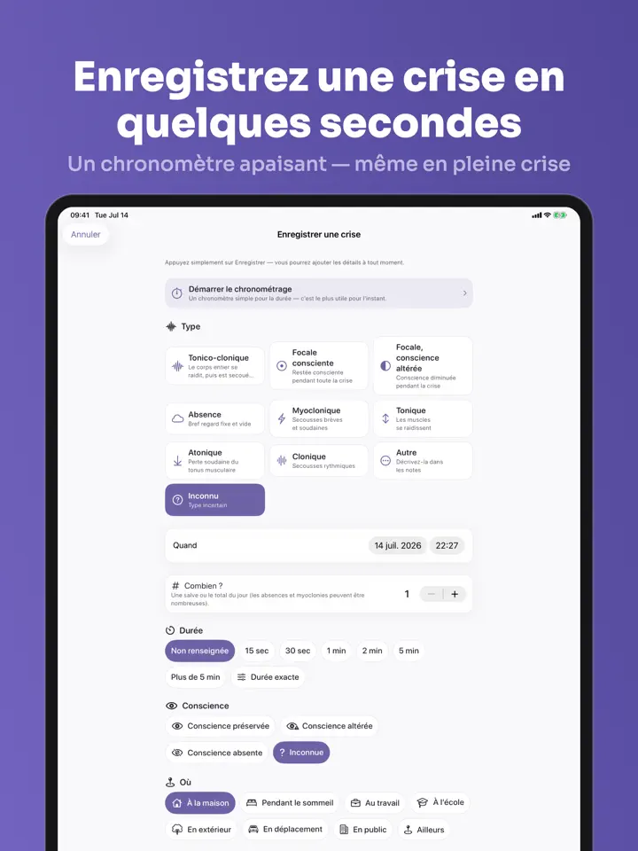 Seizly sur iPad : capture d’écran 3 sur 7