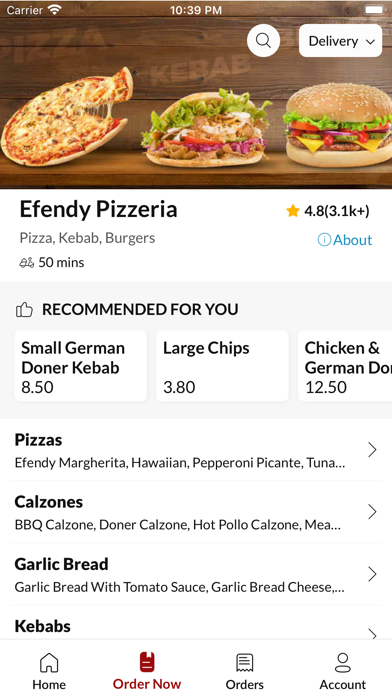 Efendy Pizzeria Screenshot