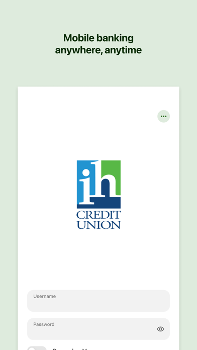 IH Credit Union Mobile app screenshot