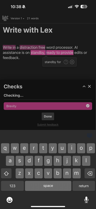 Lex Writer Screenshot 2 of 3