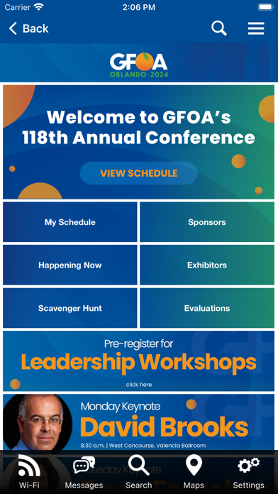 GFOA Annual Conference Screenshot