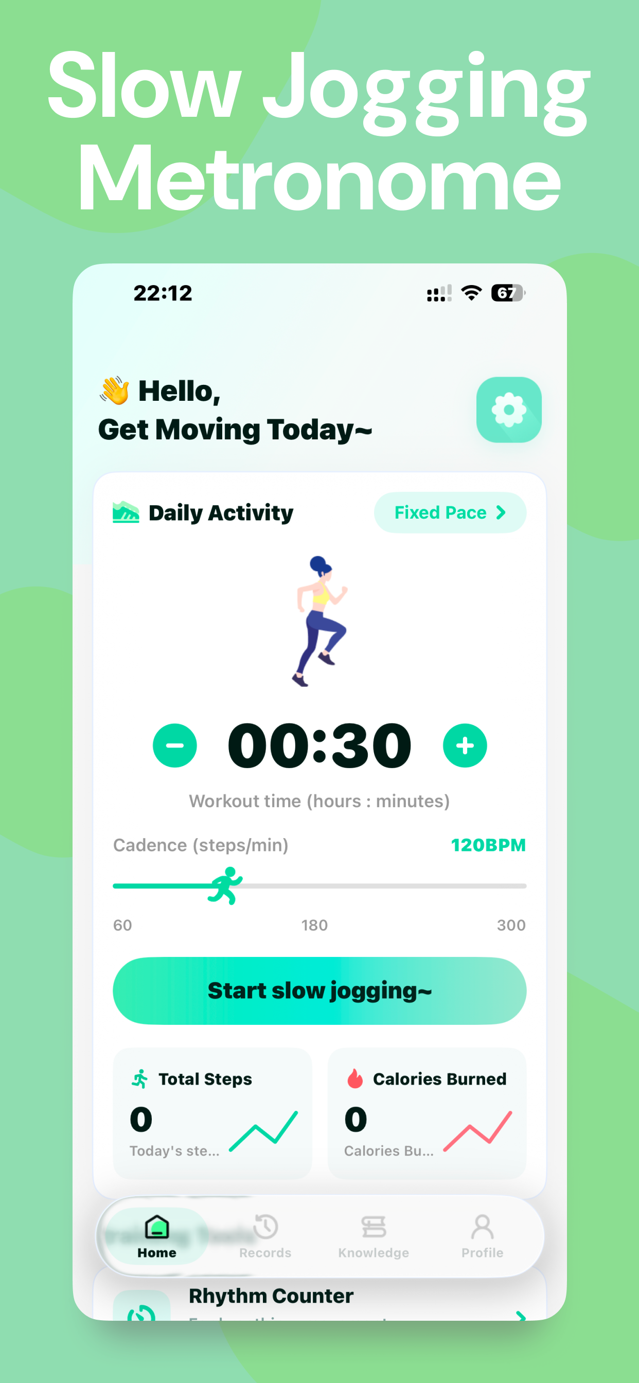Slow Jogging Metronome