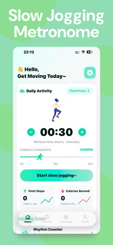 Slow Jogging Metronome iPhone screenshot
