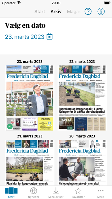 Fredericia Dagblad Screenshot