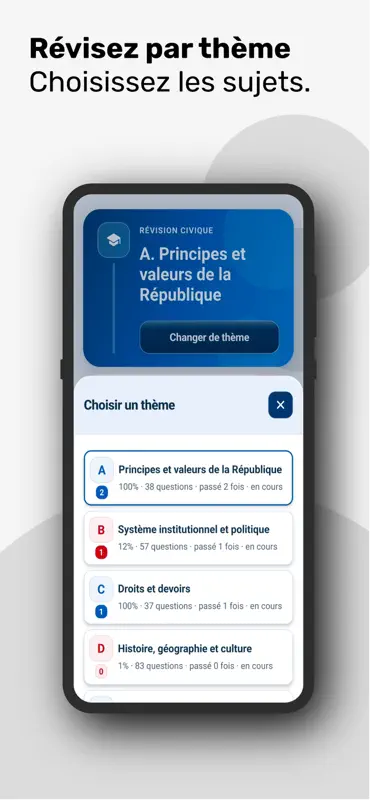 France Civique : Test & Quiz screenshot 2 of 7