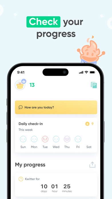 Quit smoking for good - Kwit iPhone screenshot 6 - Health & Fitness app