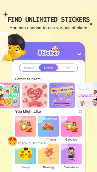 Happy Stickers - AI Emoji Screenshot