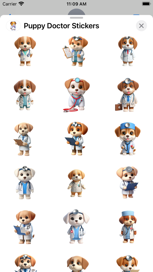 #1. Puppy Doctor Stickers (iOS) Podle: Paul Scott
