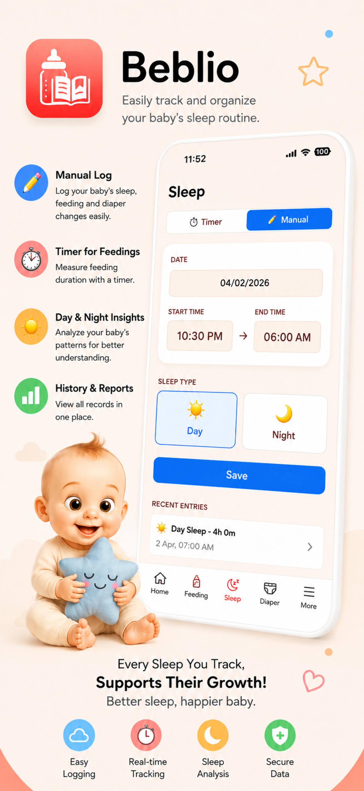 Beblio: Baby Tracker screenshot 3
