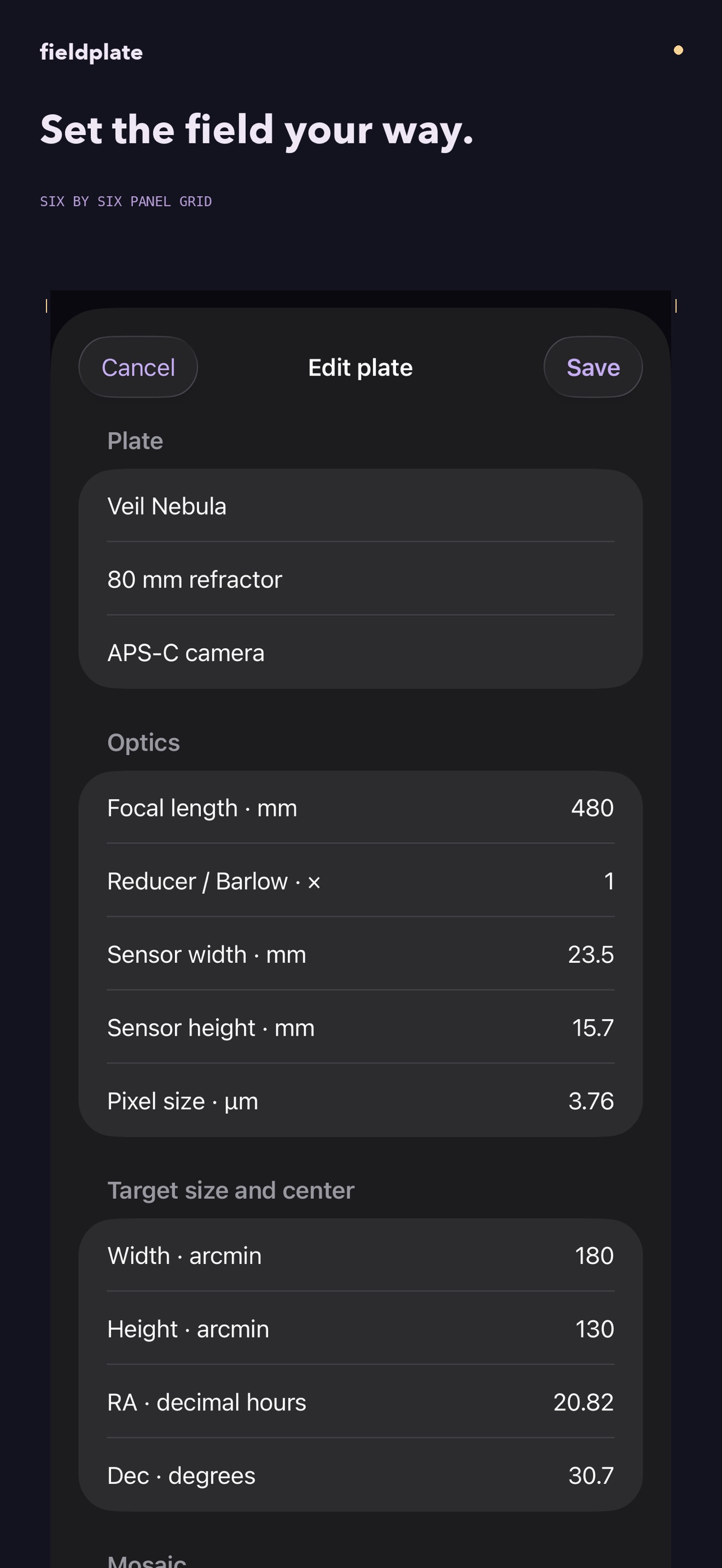 Screenshot 4 of Fieldplate Astro Mosaic