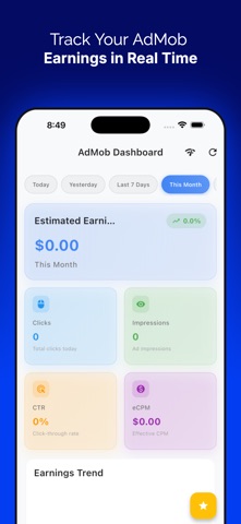 Ad Revenue Tracker iPhone screenshot