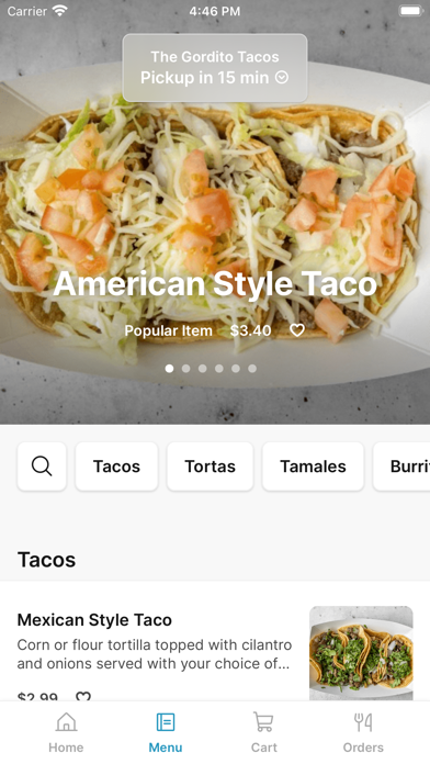 The Gordito Tacos iPhone screenshot 2 - Food & Drink app
