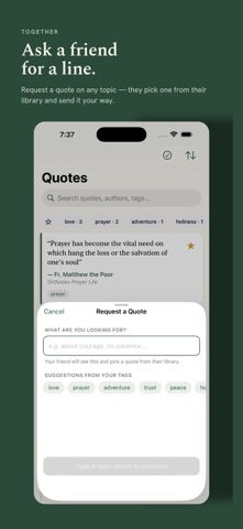 Quoted - Quote Notebook iPhone screenshot