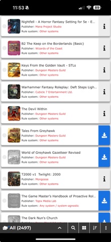 DriveThruRPG Library Screenshot 4 of 4