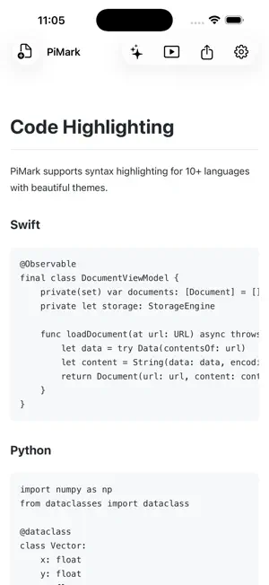 PiMark screenshot 3