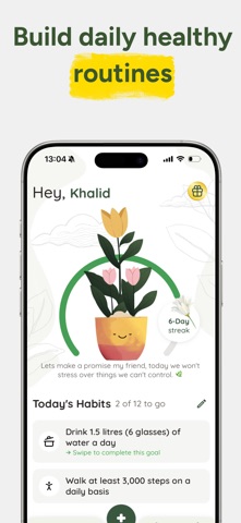 Healthy Roots: Selfcare Habits iPhone screenshot