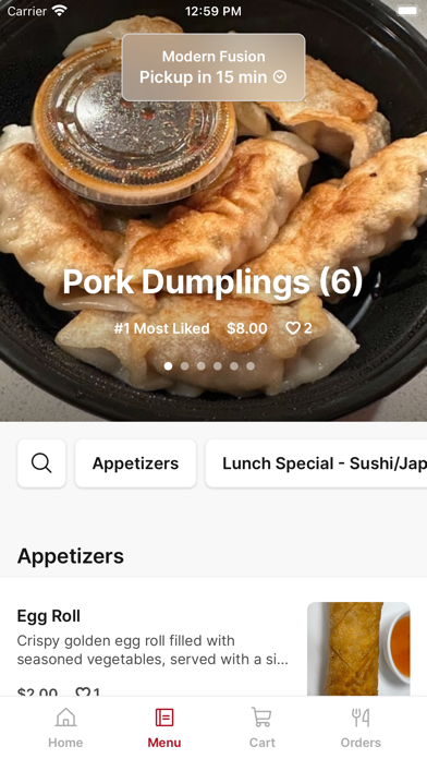 Modern Fusion iPhone screenshot 2 - Food & Drink app