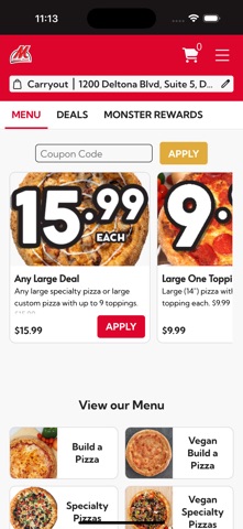 Monster Pizza Ordering App Screenshot 4 of 6