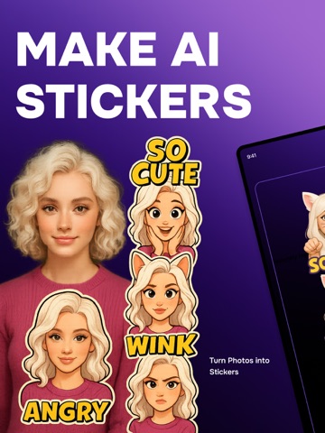 Stickr: AI Sticker Maker iPad screenshot