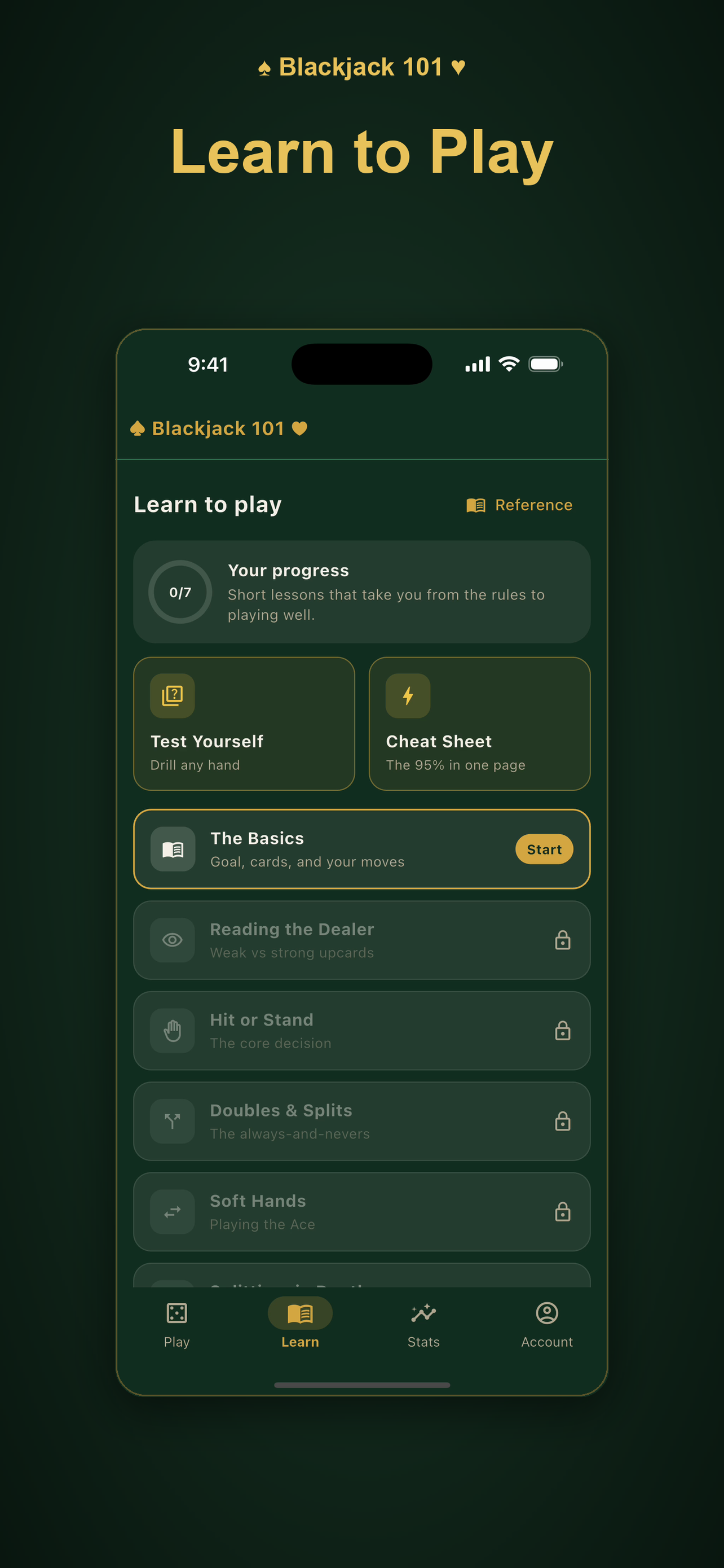 Blackjack 101 - Strategy screenshot 4