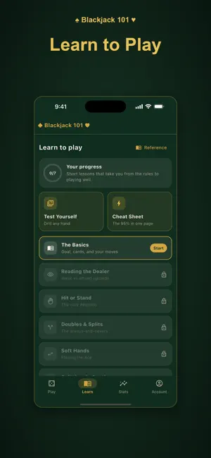 Blackjack 101 - Strategy screenshot 3