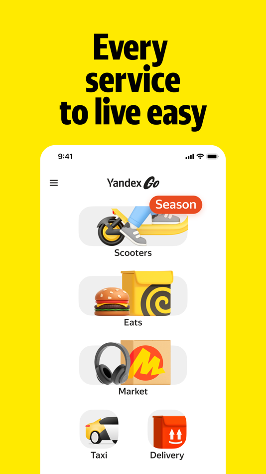 #1. Yandex Go: Taxi Food Market (iOS) Av: Mikromobilnost doo