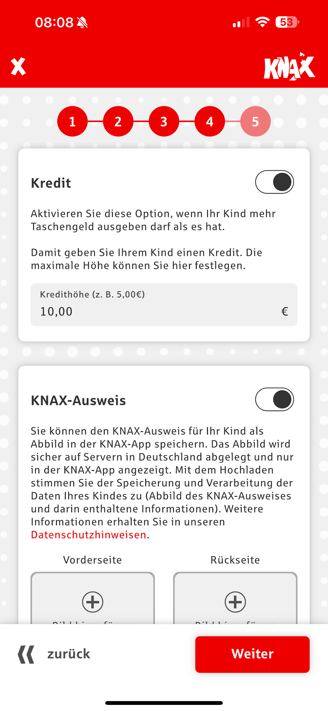KNAX-Taschengeld-App screenshot 3