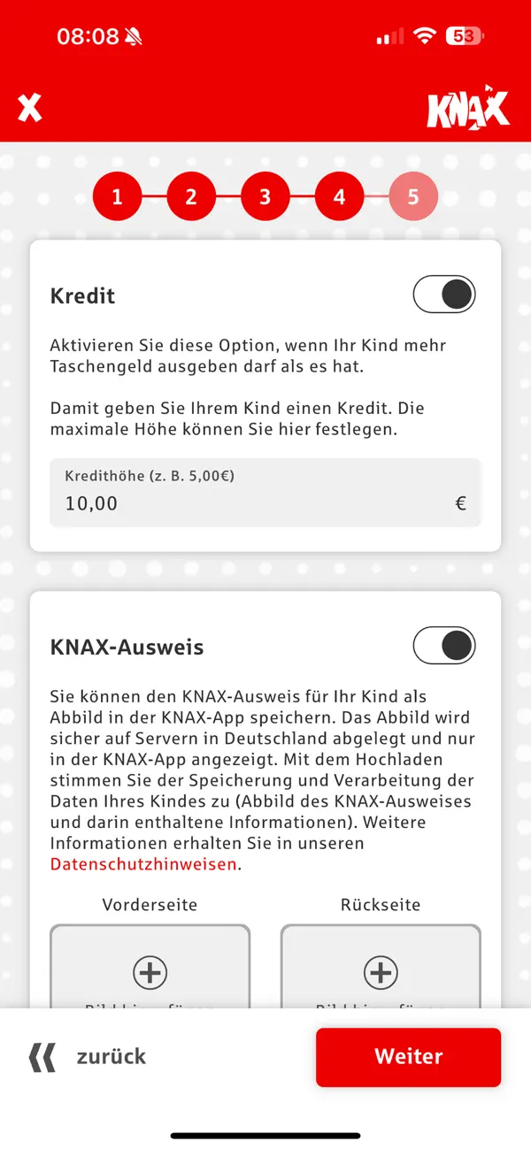 KNAX-Taschengeld-App Screenshot 3