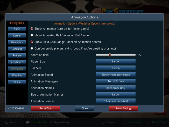 Pro Strategy Football 2025