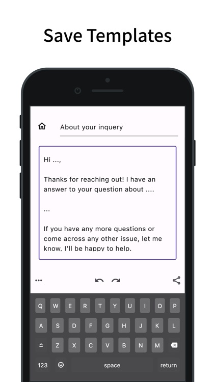 Memo: copy & share templates