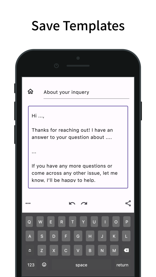 #2. Memo: copy & share templates (iOS) 由: enoiu