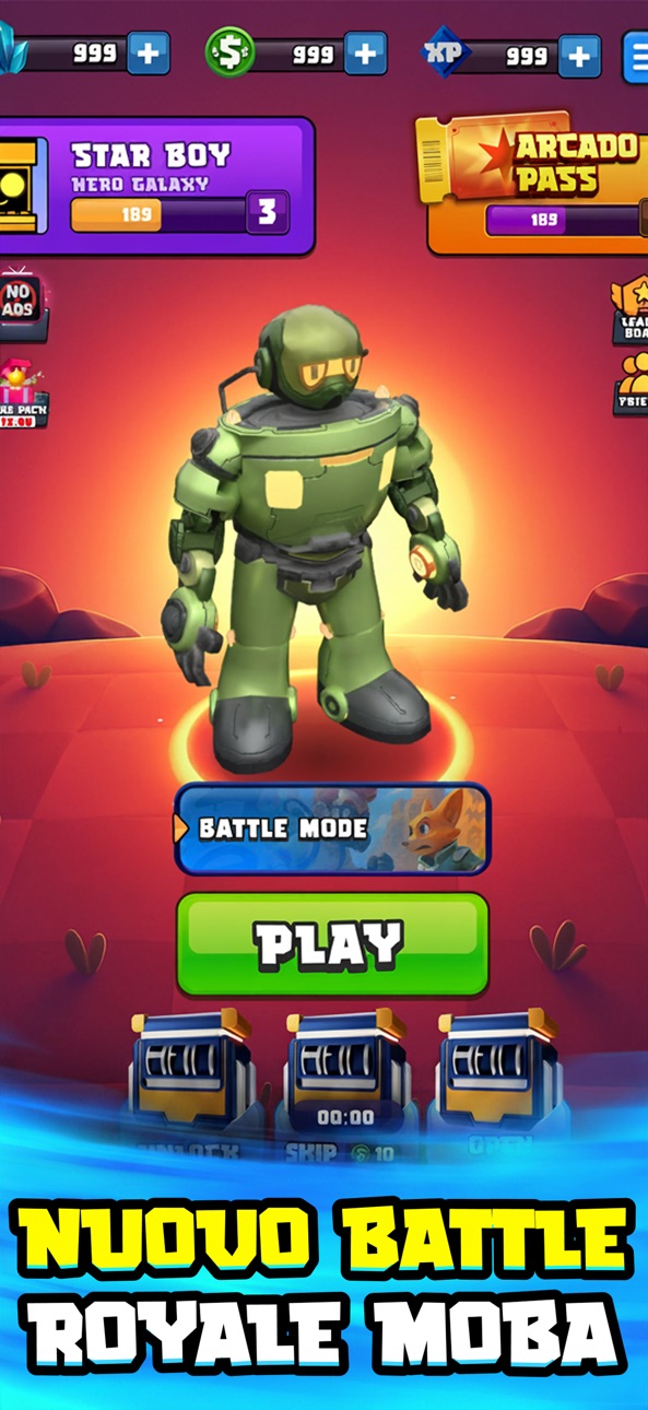 Arcado Battle: MOBA iOS Mod IPA screenshot 1 - iOS game interface