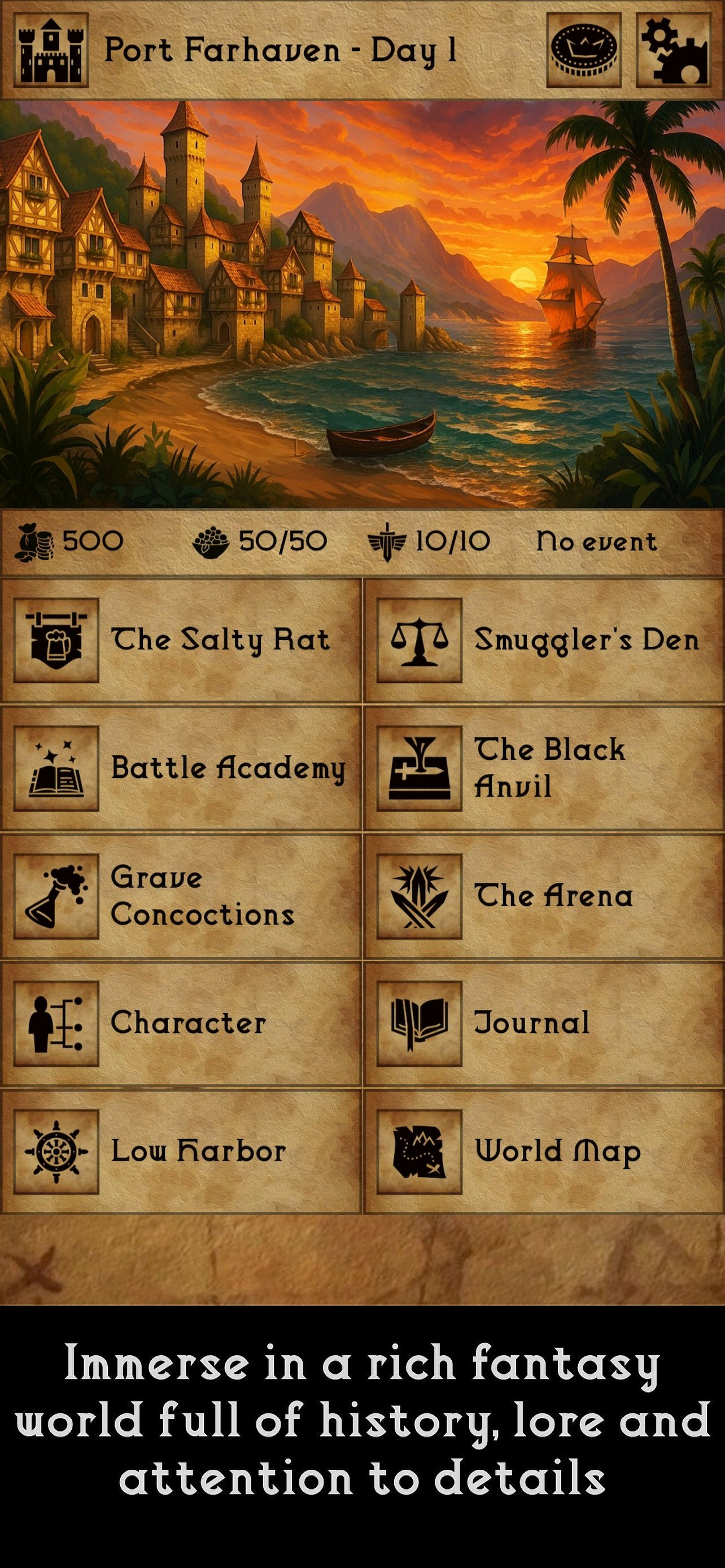 Grim Tides - Old School RPG