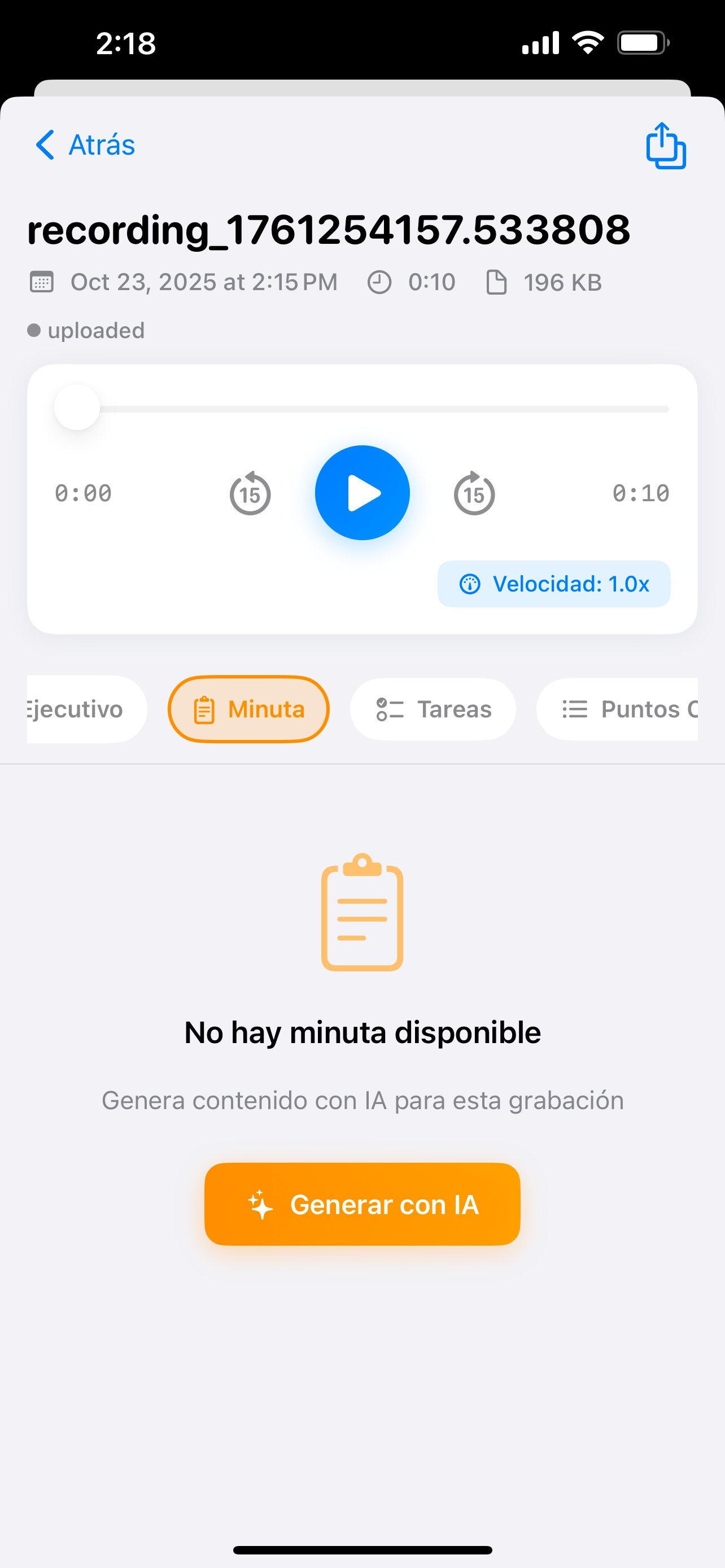 Audio2AI