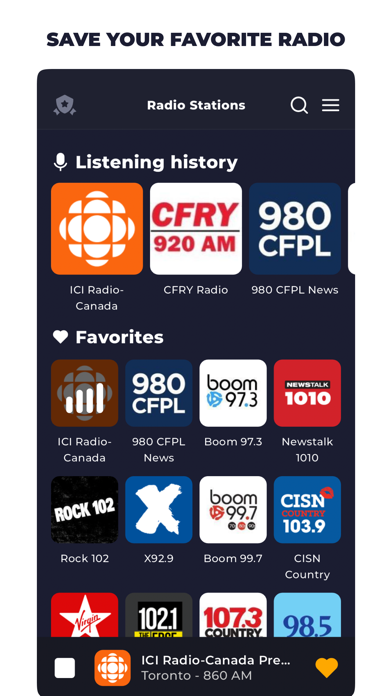 Radio Canada: Live Stations FM Screenshot