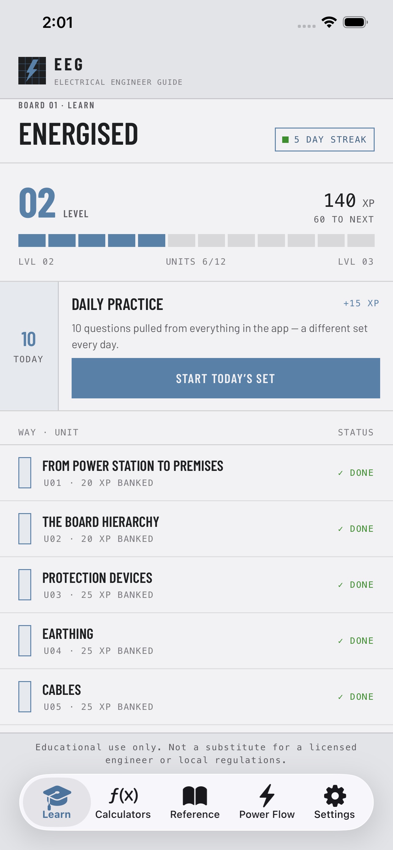 Screenshot 1 of EEG: Electrical Engineer Guide
