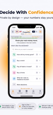Prosperics: AI Finance Tool screenshot