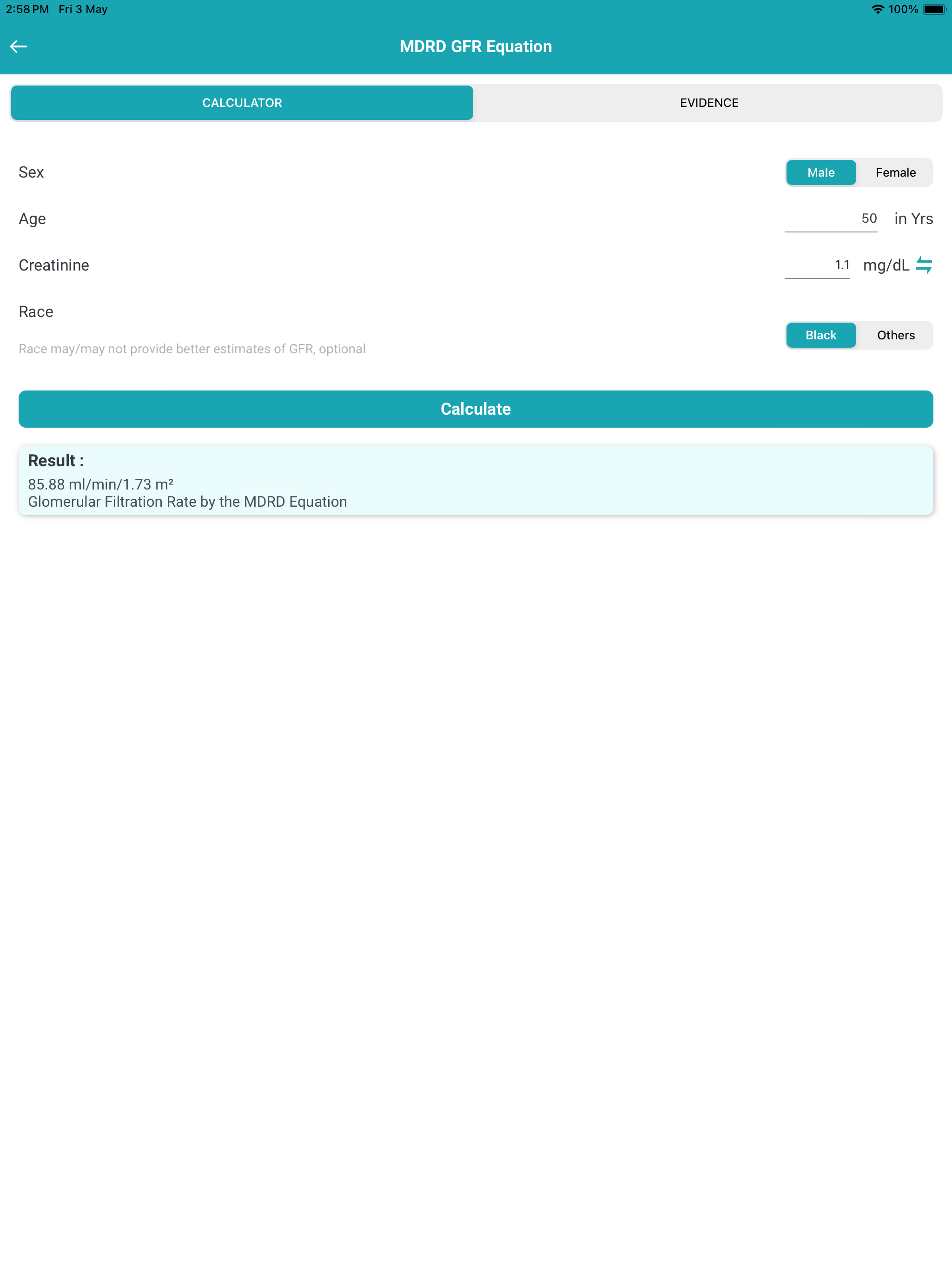eGFR-Calculator