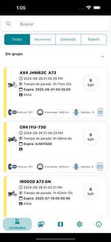 GPS MONITOREO RADA iPhone screenshot