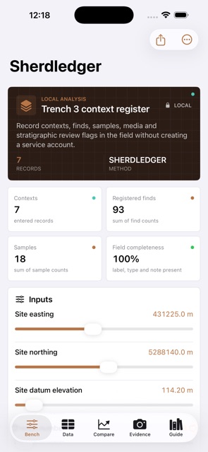 Sherdledger: Archaeology screenshot 1