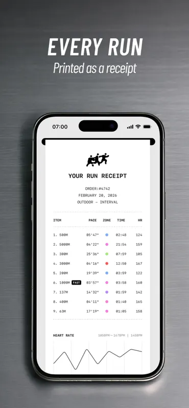 Run Receipt screenshot 1 of 8