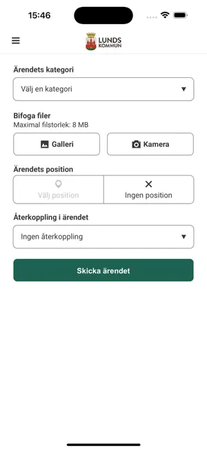 Felanmälan Lunds kommun screenshot 1