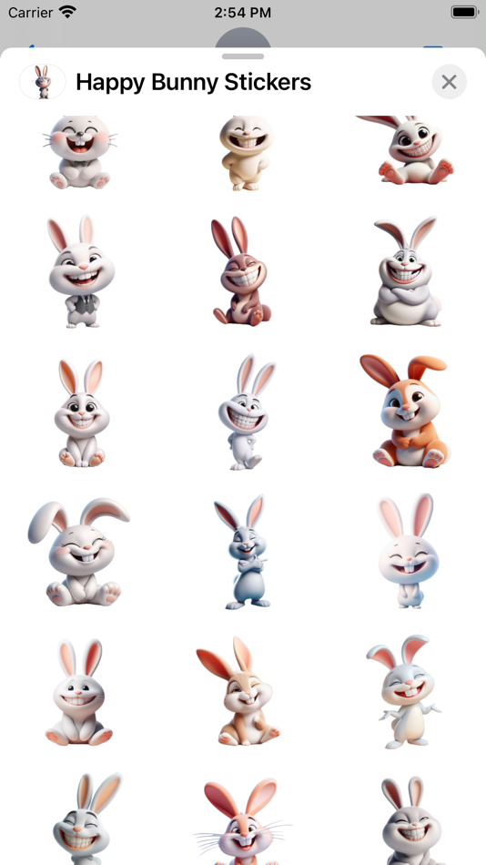#2. Happy Bunny Stickers (iOS) بواسطة: Paul Scott