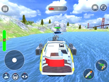 Police Boat Shooting Sim Game iPad screenshot