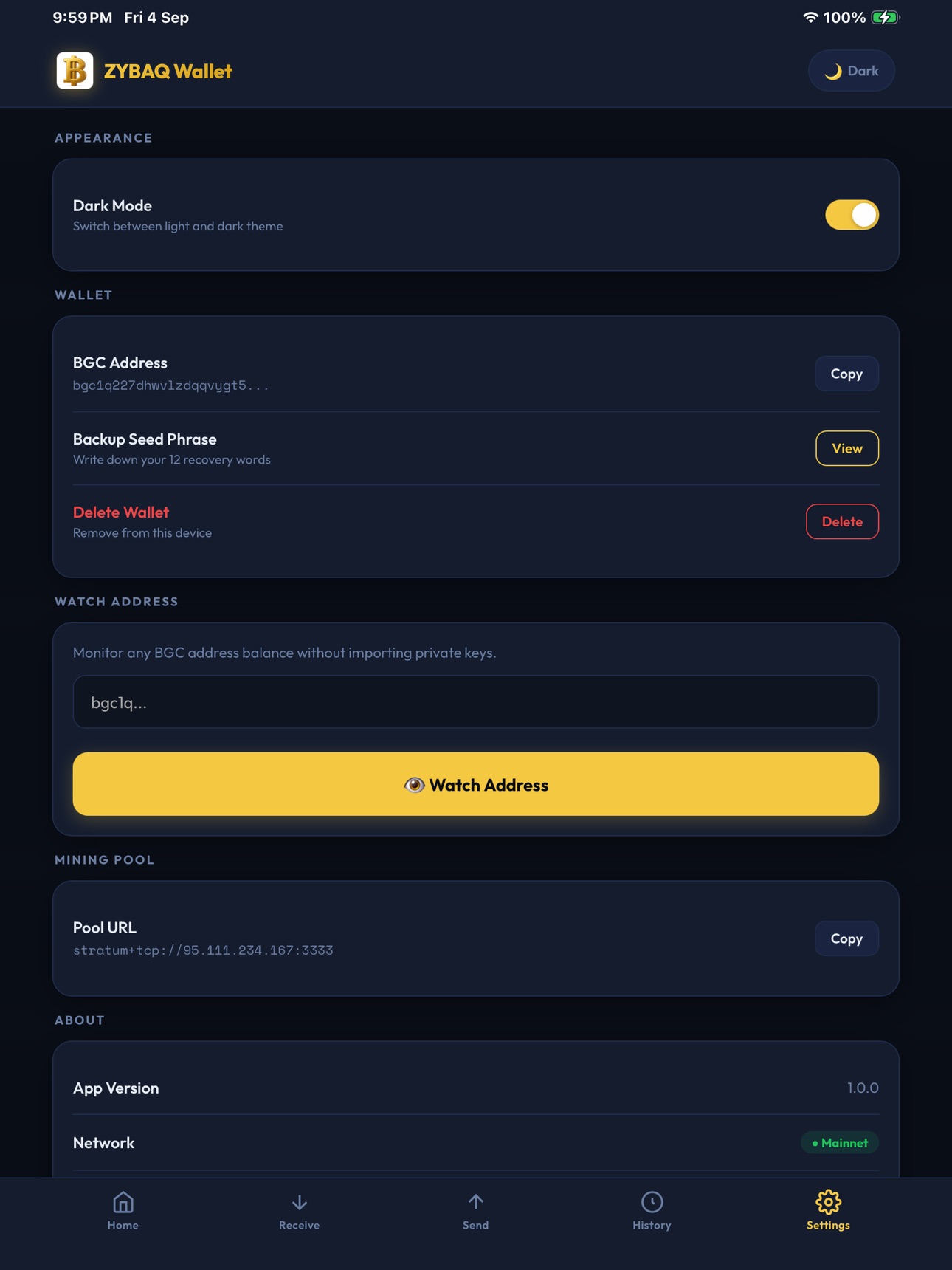 Screenshot 10 of ZYBAQ Wallet